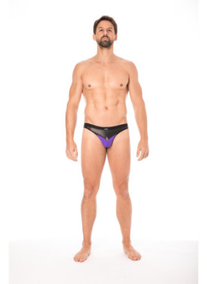 Jock violet simili cuir brillant - LM2001-27PUR